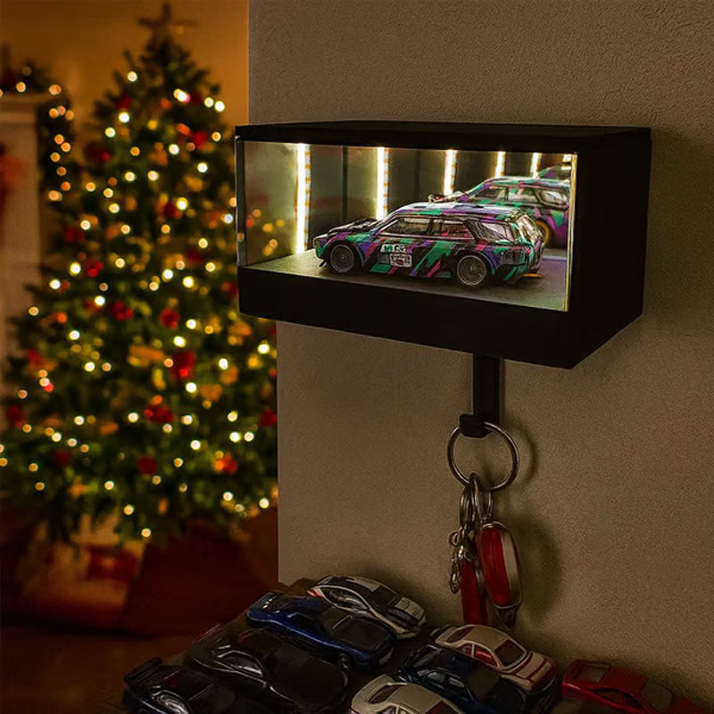 📢50 % DE RÉDUCTION🎅Porte-Clés Garage Infini🚗Effet Tunnel Lumineux LED, Arrêt Automatique, Cadeau Voiture✨