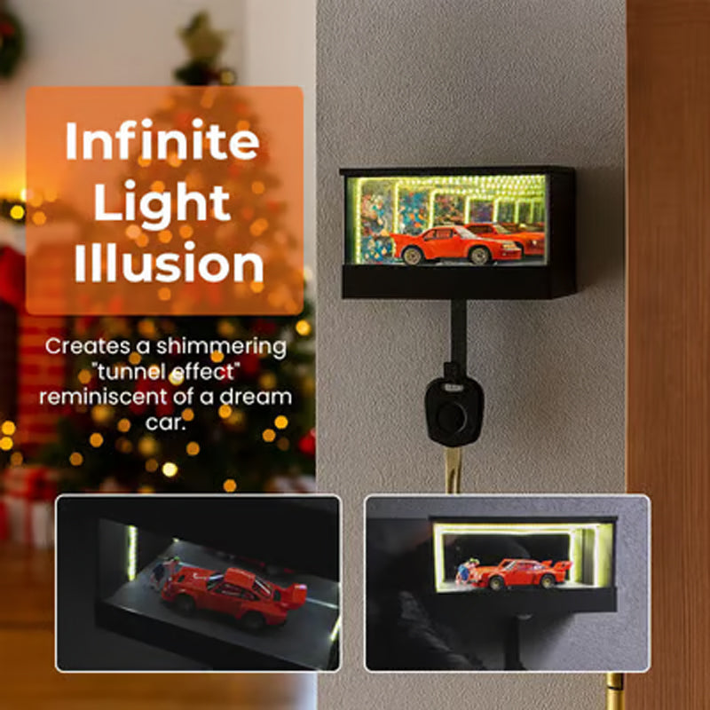 📢50 % DE RÉDUCTION🎅Porte-Clés Garage Infini🚗Effet Tunnel Lumineux LED, Arrêt Automatique, Cadeau Voiture✨