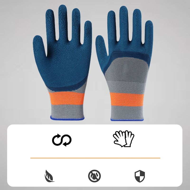 Pousbo® Gants de Travail Résistants à l'Usure en Caoutchouc - 12 Paires