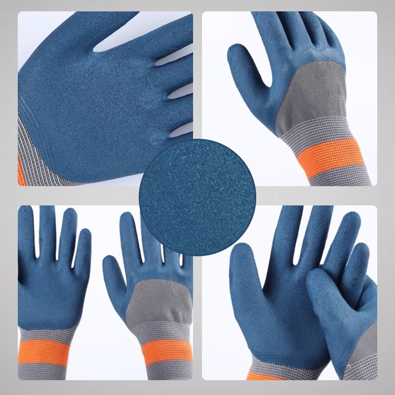 Pousbo® Gants de Travail Résistants à l'Usure en Caoutchouc - 12 Paires