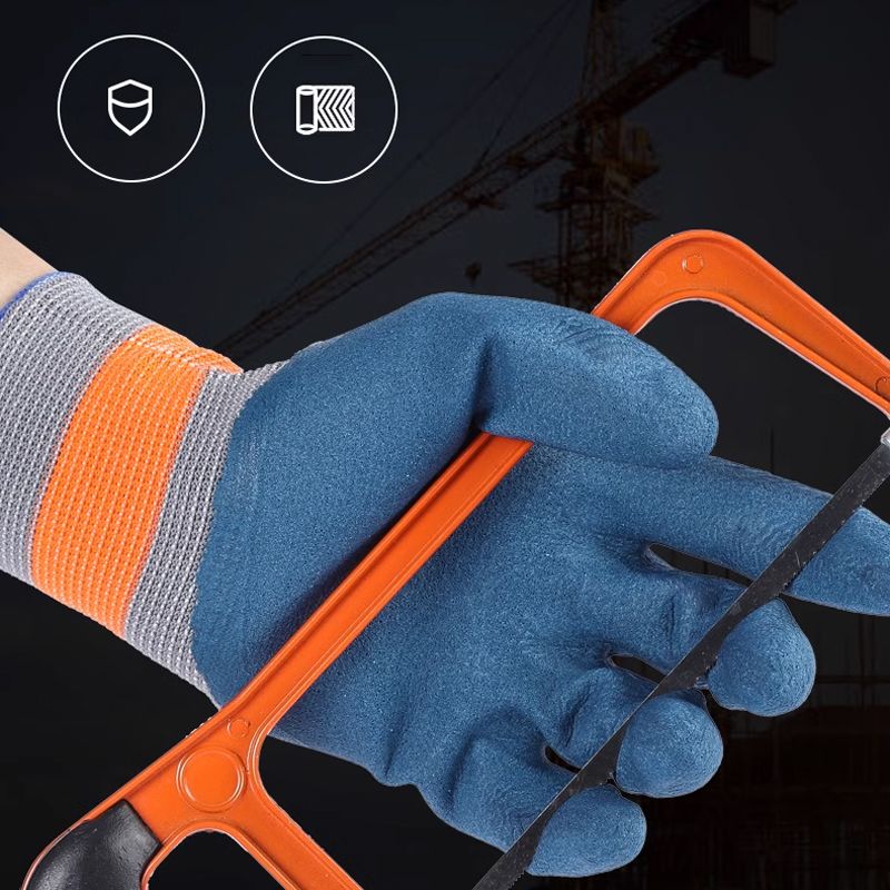 Pousbo® Gants de Travail Résistants à l'Usure en Caoutchouc - 12 Paires