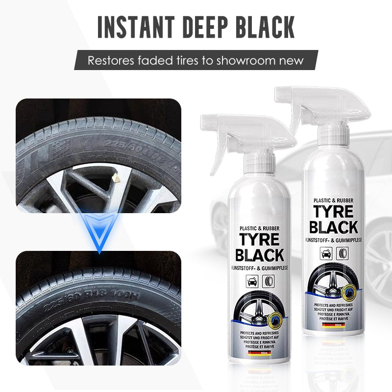 🚗50% de réduction💧Spray lustrant et protecteur pour pneus🌪️Brillance noire instantanée, formule anti-âge & protection tous temps, durée longue & pH équilibré🛡️