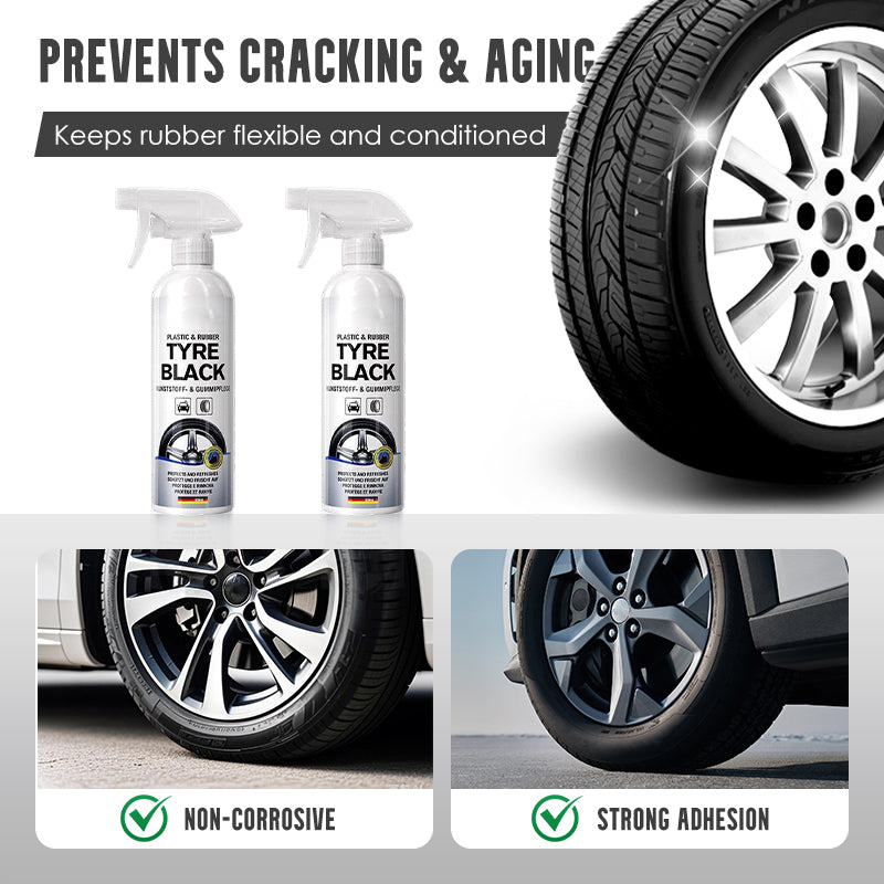 🚗50% de réduction💧Spray lustrant et protecteur pour pneus🌪️Brillance noire instantanée, formule anti-âge & protection tous temps, durée longue & pH équilibré🛡️