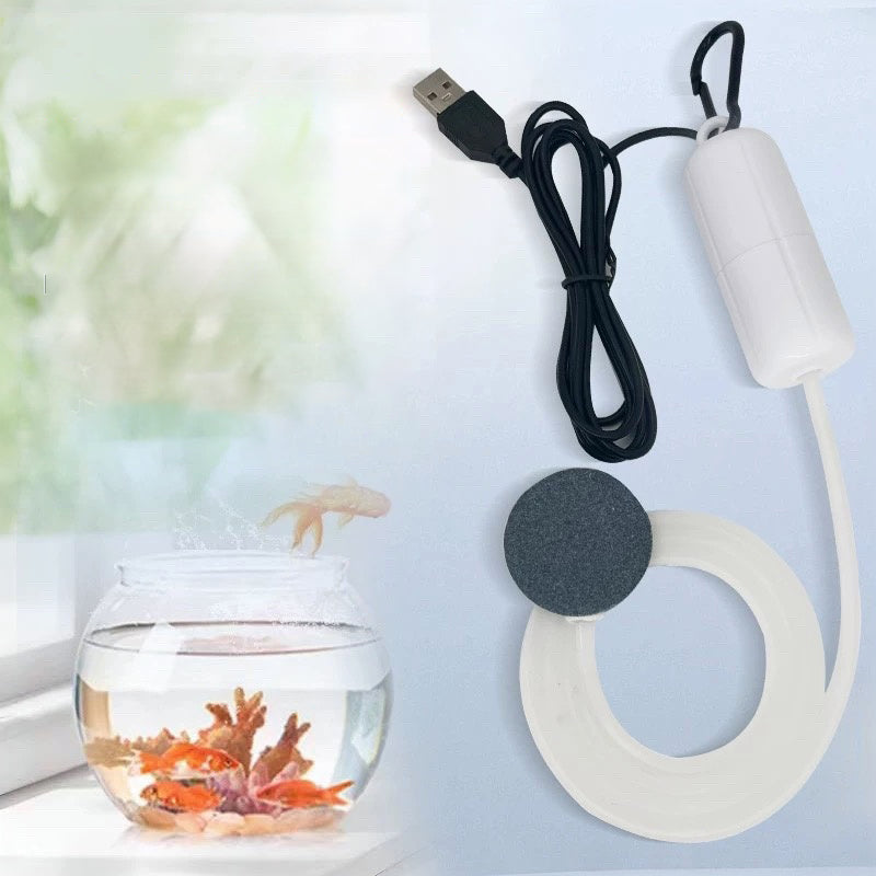 🐠50% OFF MAINTENANT !🔥Pompe à Oxygène USB Silencieuse - Moteur Cuivre Pur & Multicolore, Idéale pour Aquariums et Bassins✨