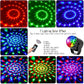 🔥Boule disco LED rotative – Effet RGB stroboscopique, branchement E27 instantané, consommation ultra-faible (1W) !