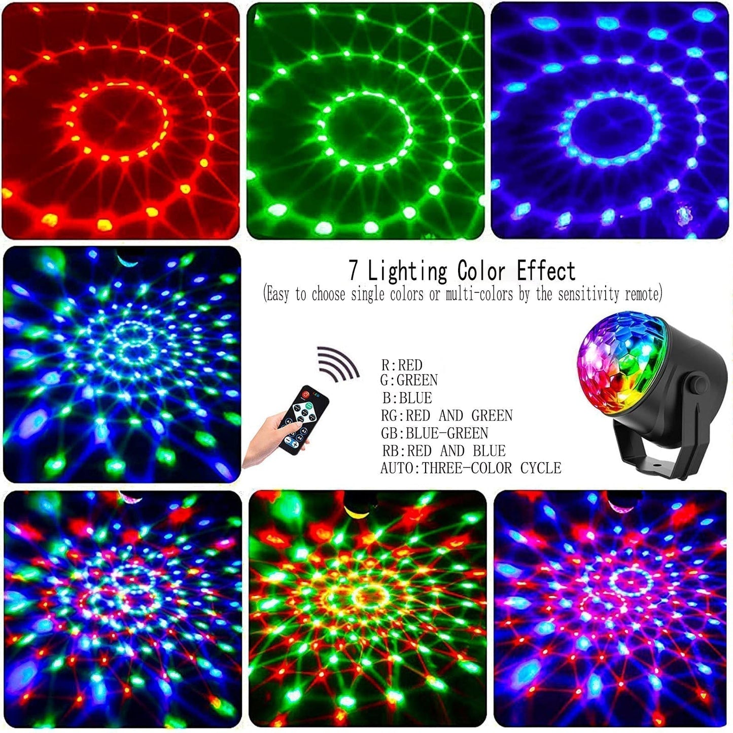 🔥Boule disco LED rotative – Effet RGB stroboscopique, branchement E27 instantané, consommation ultra-faible (1W) !