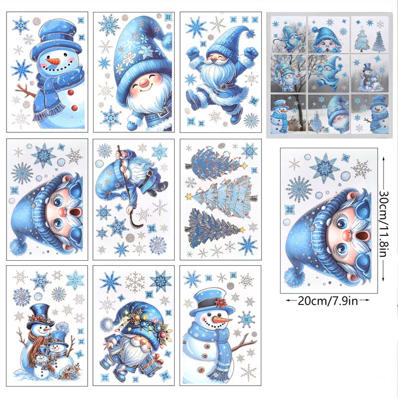 🎄50% DE RÉDUCTION!✨DÉCORATION DE FENÊTRE MAGIQUE DE NOËL🎅Autocollant Scintillant Sans Colle, Effet Brillant Intérieur/Extérieur, Facile à Appliquer et à Retirer🌟