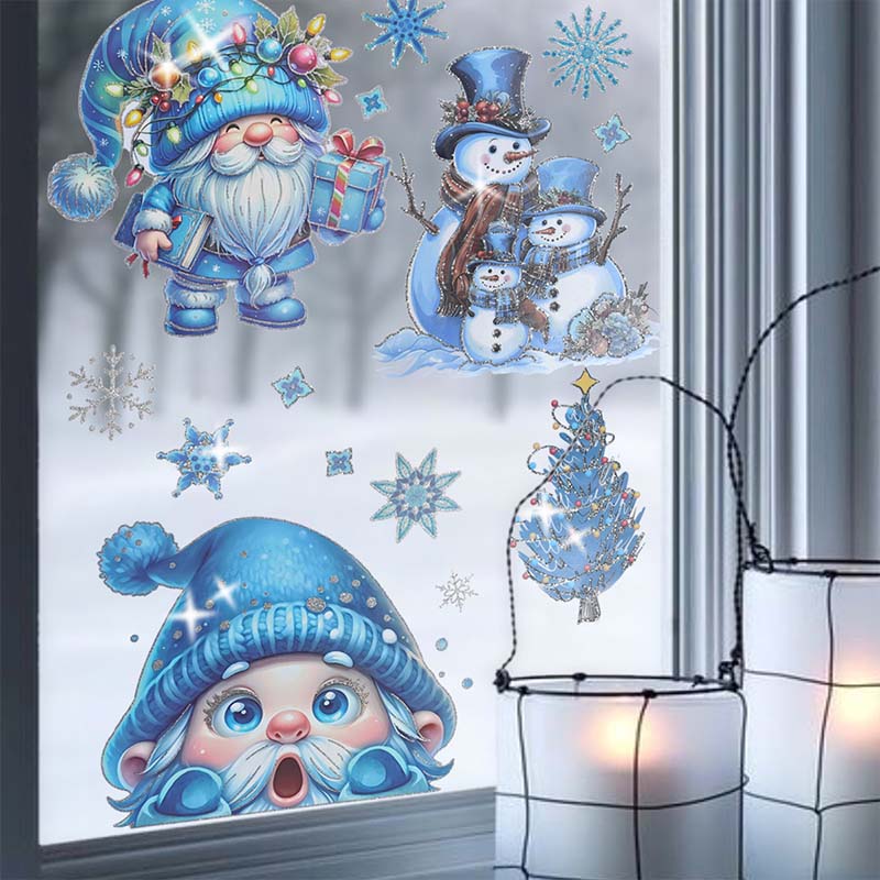 🎄50% DE RÉDUCTION!✨DÉCORATION DE FENÊTRE MAGIQUE DE NOËL🎅Autocollant Scintillant Sans Colle, Effet Brillant Intérieur/Extérieur, Facile à Appliquer et à Retirer🌟