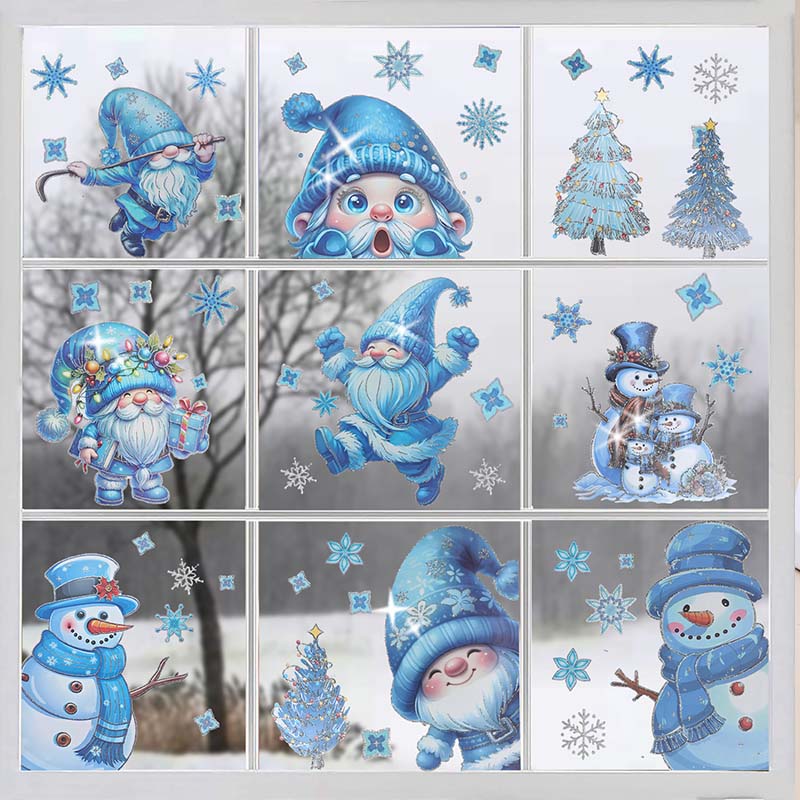 🎄50% DE RÉDUCTION!✨DÉCORATION DE FENÊTRE MAGIQUE DE NOËL🎅Autocollant Scintillant Sans Colle, Effet Brillant Intérieur/Extérieur, Facile à Appliquer et à Retirer🌟