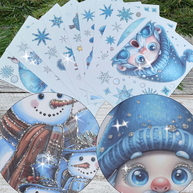 🎄50% DE RÉDUCTION!✨DÉCORATION DE FENÊTRE MAGIQUE DE NOËL🎅Autocollant Scintillant Sans Colle, Effet Brillant Intérieur/Extérieur, Facile à Appliquer et à Retirer🌟