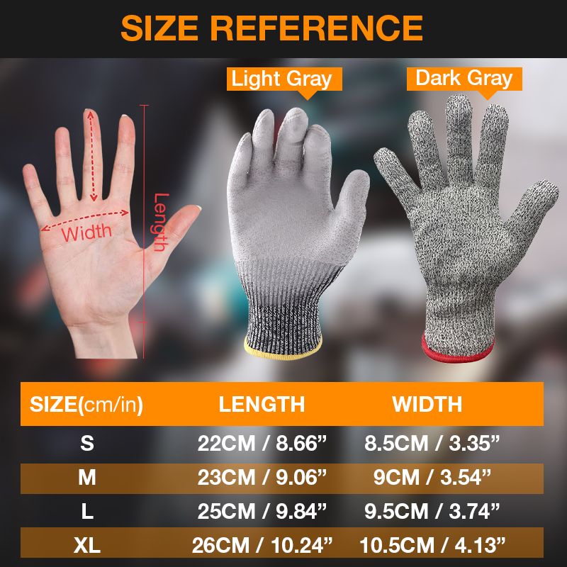 Gants résistants aux coupures de niveau 5