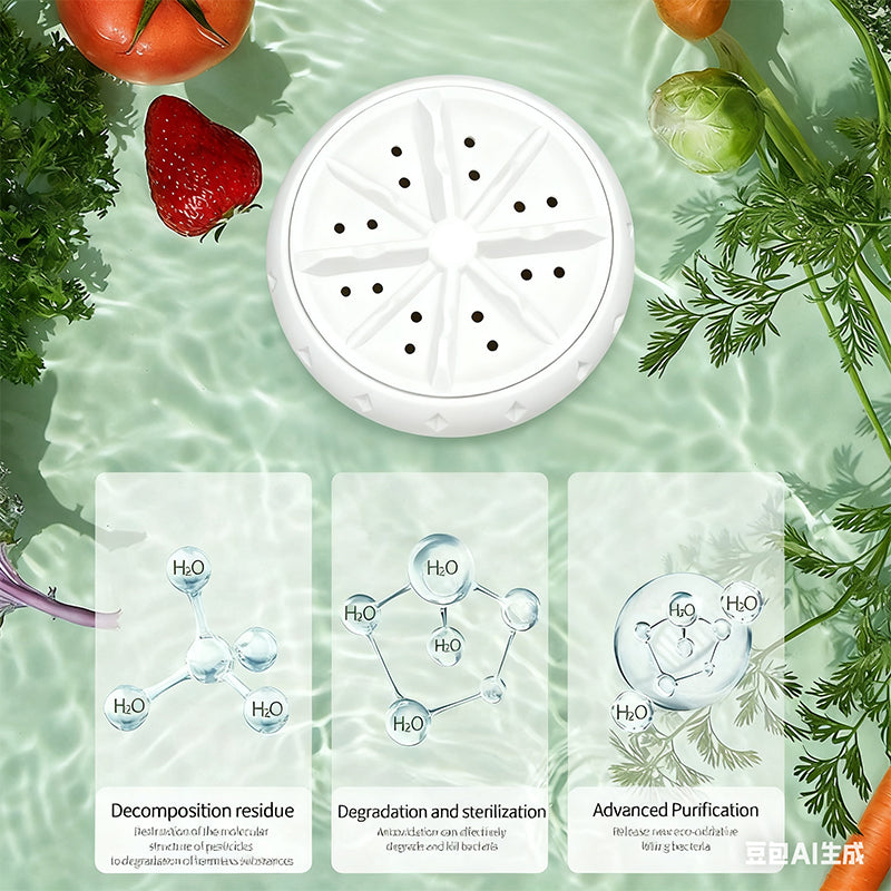 ⏳Offre à durée limitée : 50 % de réduction🍉Lave-fruits et légumes portable🥬Nettoyage Vortex, Sans Produits Chimiques & Sans Odeur🍃