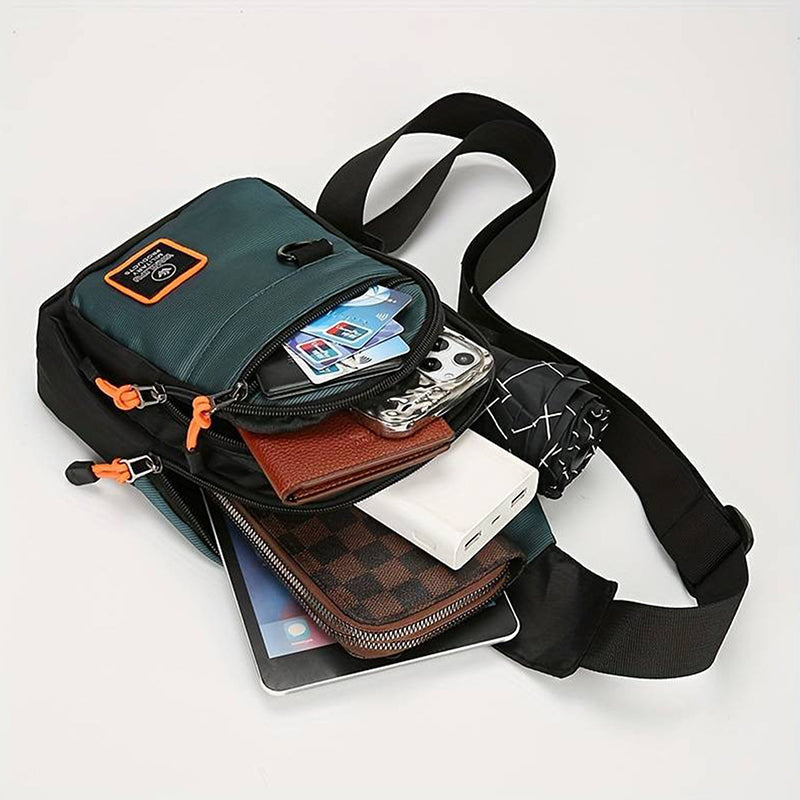 🎒 50% DE RÉDUCTION ✨ Sac à bandoulière multi-poches résistant à l’eau – Léger 0.18kg, sangle réglable – Prise casque, idéal pour le voyage ou le quotidien – pratique et étanche 🌧️✨