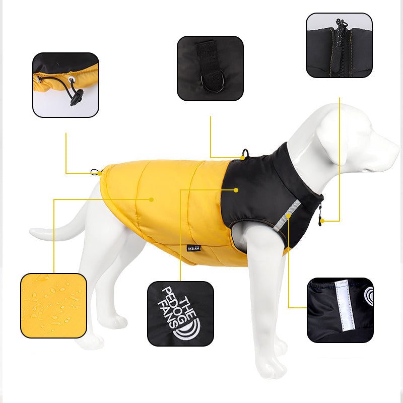 Manteau d'hiver imperméable et coupe-vent pour chien