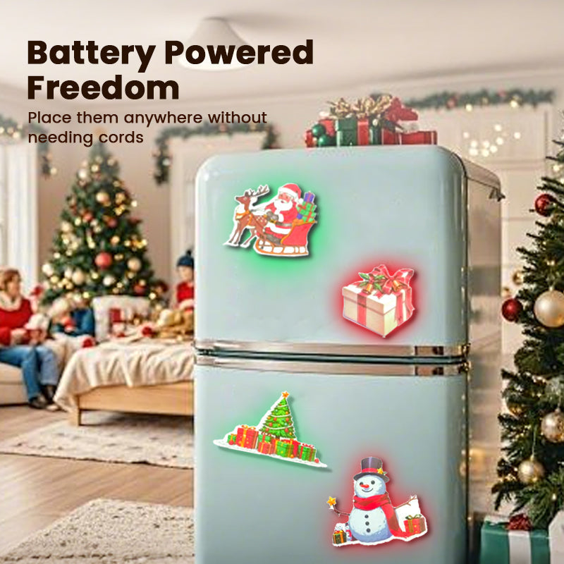 📢📢50 % de réduction✨Ensemble d'autocollants muraux lumineux pour Noël
