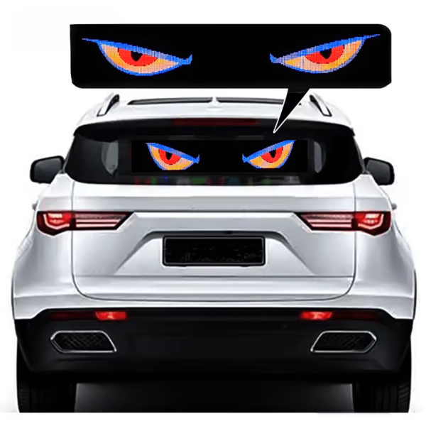 Écran LED Flexible pour Vitres de Voiture - Contrôle Bluetooth et Animations Personnalisées
