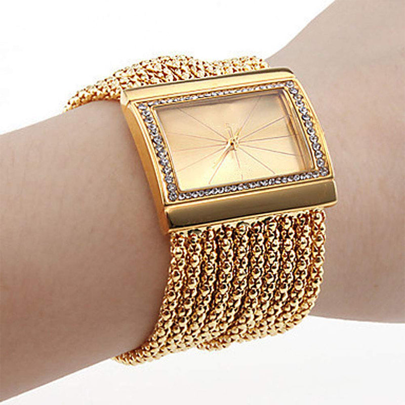 ⌚50% RÉDUCTION MAINTENANT !✨Montre Quartz à Strass avec Bracelet Pompon💎Élégante & Éclatante, Cadeau Parfait pour Célébrations🎁