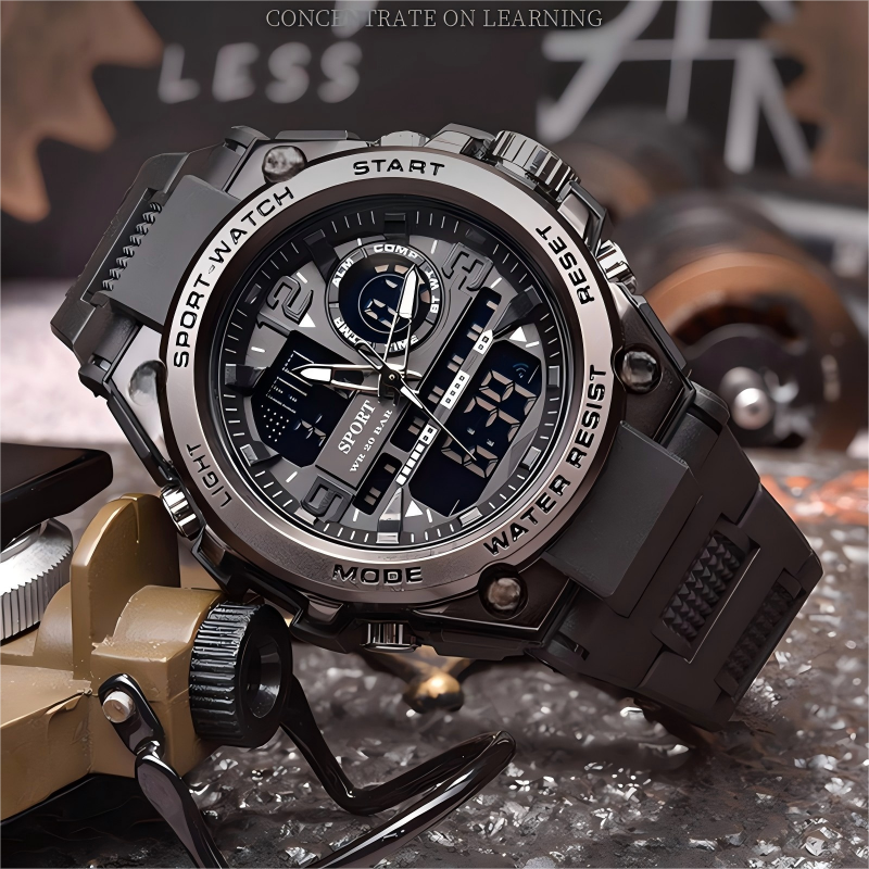 Montre de Sport Étanche pour Hommes avec Affichage Lumineux