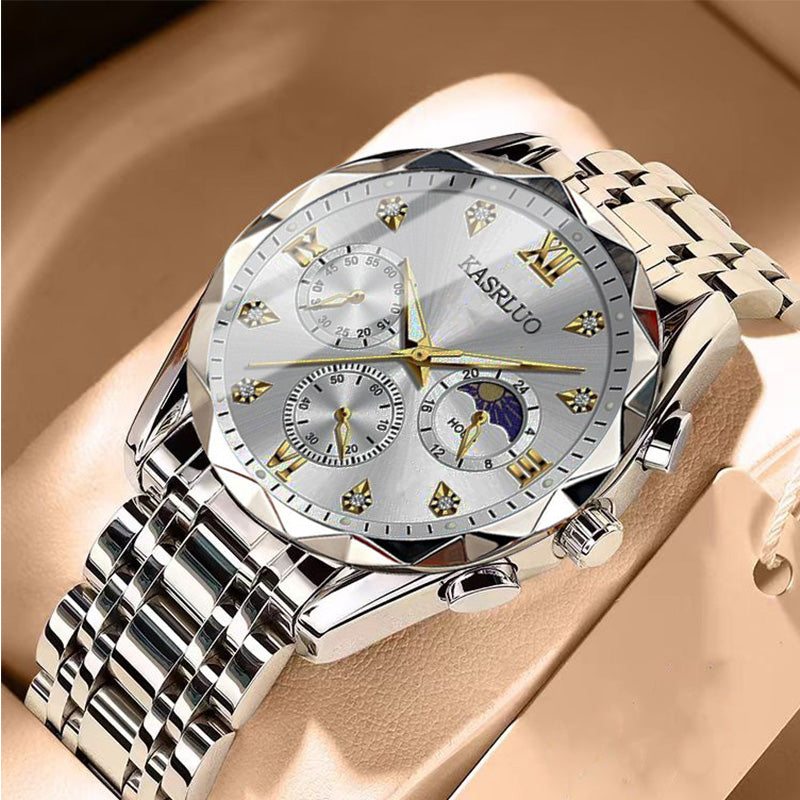 🔥Montre à quartz étanche pour homme💼Design élégant, mouvement précis & bracelet en acier inoxydable⌚