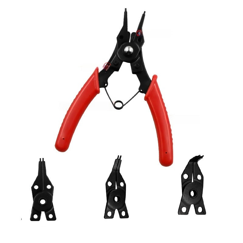 📢50% DE RÉDUCTION⏰Jeu de Pinces à Circlips 4 en 1 – Acier Haut Carbone, Têtes Interchangeables⚙️