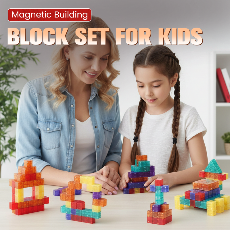 🧩50% DE RÉDUCTION🧲Jeu de Construction Magnétique 60+ Pièces – Aimants Puissants, 6 Faces, Sac de Rangement, Couleurs Vives, Idéal 7-14 ans, STEM🎁