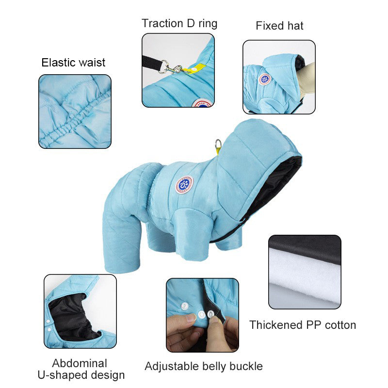 🐶Combinaison hiver pour chien🎄Polaire douce, coupe-vent & fermeture éclair🧥