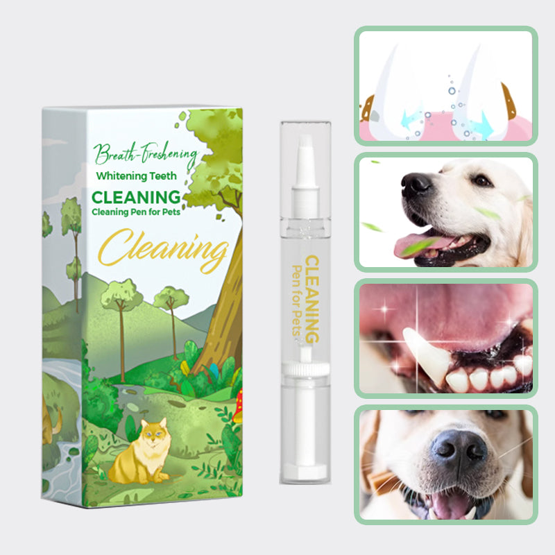 Stylo Nettoyant Dentaire Blanchissant et Rafraîchissant pour Animaux