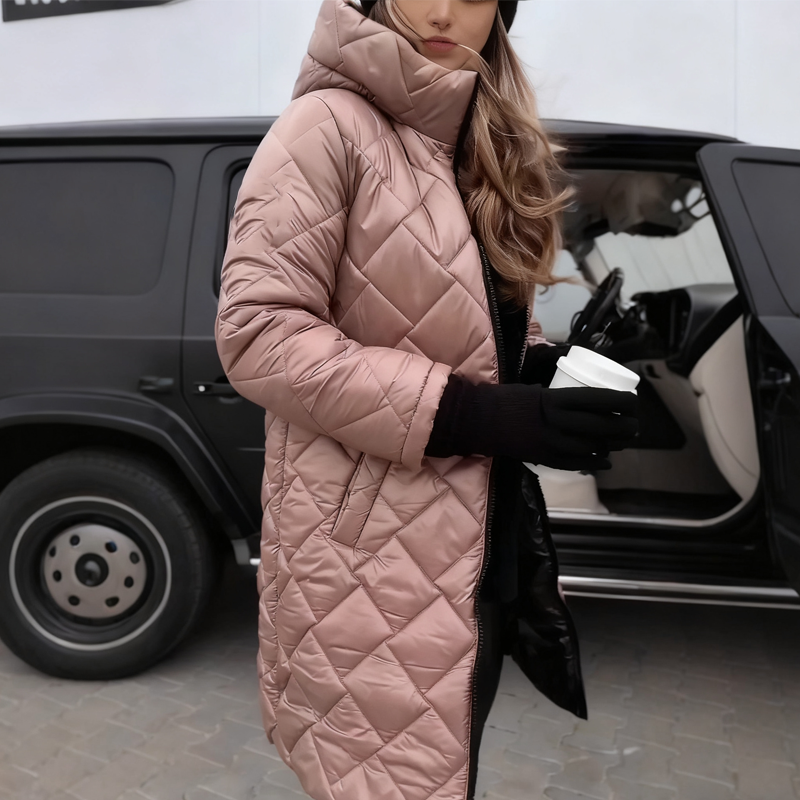 ⏳50 % de réduction pour une durée limitée⏰💃Manteau matelassé long à capuche pour femme🧥