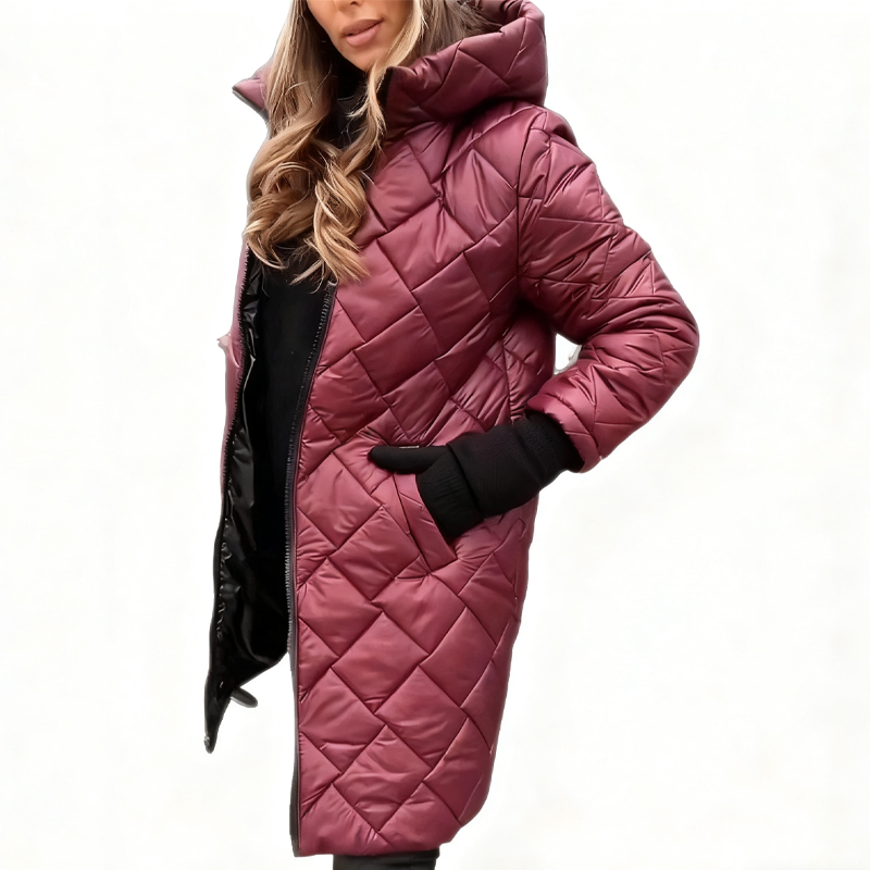 ⏳50 % de réduction pour une durée limitée⏰💃Manteau matelassé long à capuche pour femme🧥