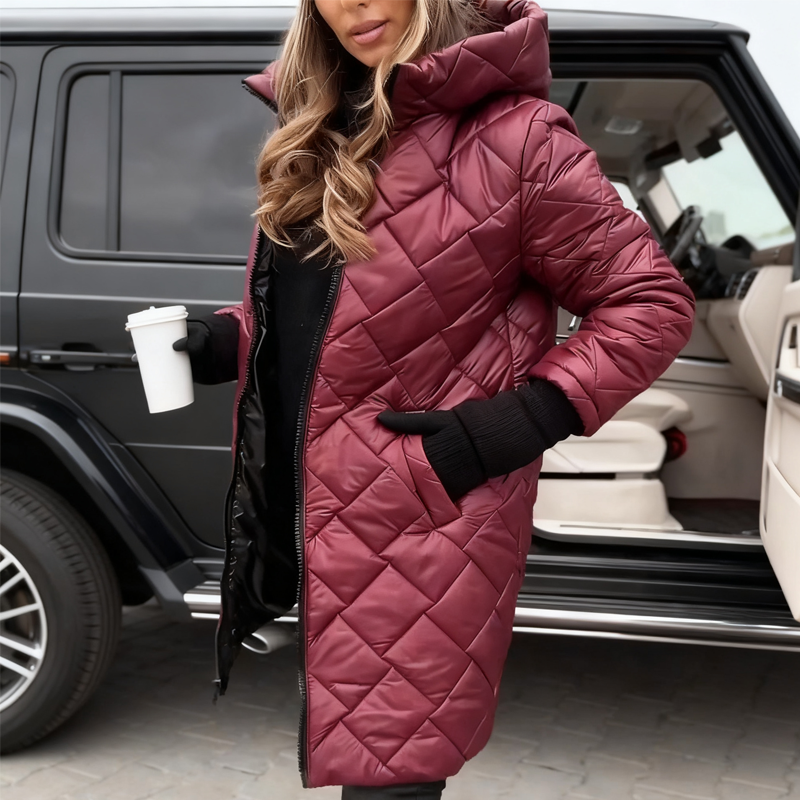 ⏳50 % de réduction pour une durée limitée⏰💃Manteau matelassé long à capuche pour femme🧥