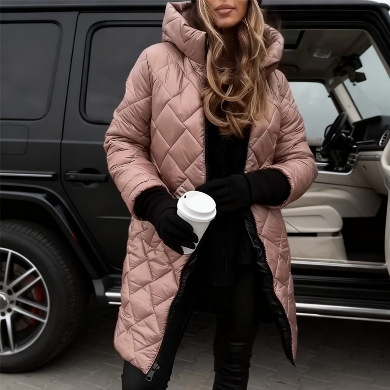 ⏳50 % de réduction pour une durée limitée⏰💃Manteau matelassé long à capuche pour femme🧥