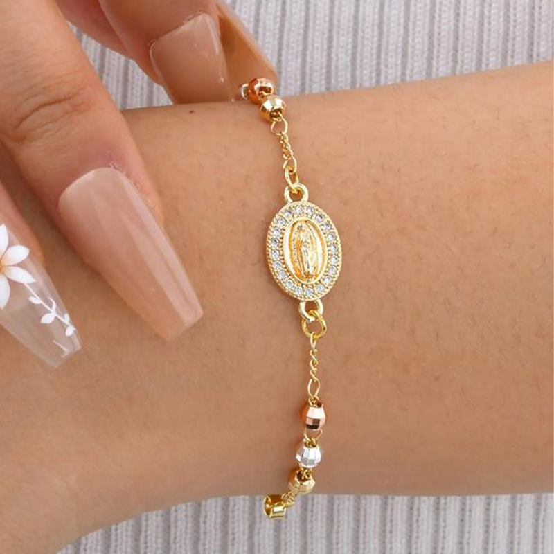 ✝️Bracelet élégant avec croix en strass