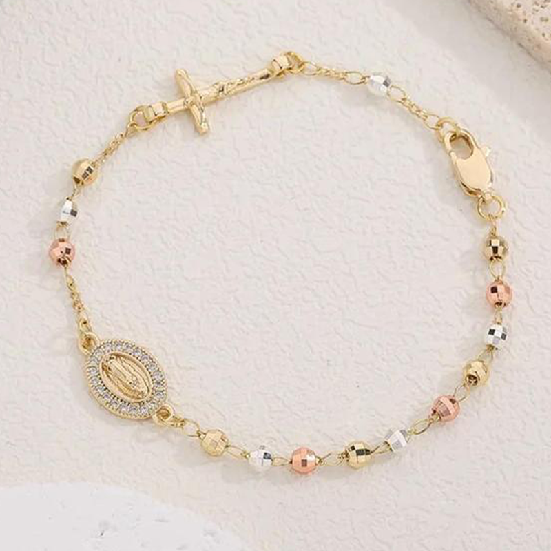 ✝️Bracelet élégant avec croix en strass