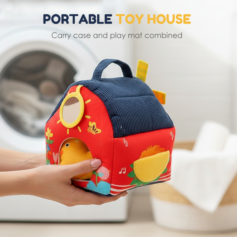 Maison de la Ferme Interactive en Peluche - Set de Jouets pour Enfants