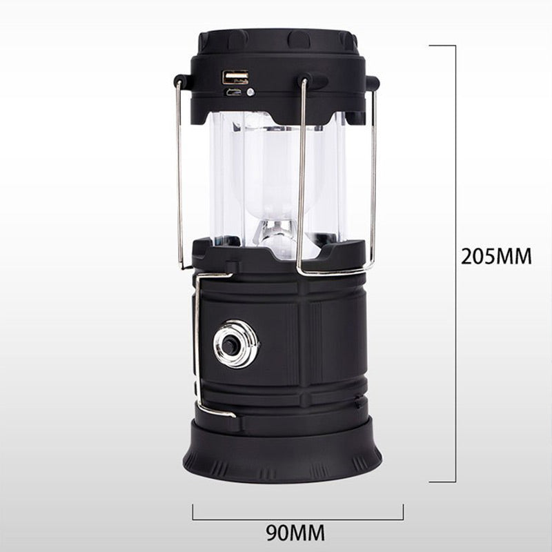 💐50% DE RÉDUCTION ! Lampe de camping rétractable à énergie solaire – Charge Solaire + USB, Étanche IP65, Lumière Multimode 🏕️☀️【Offre Limitée】