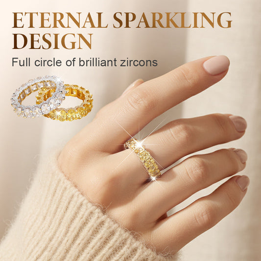 💎50% de réduction💍Bague de mode en zircon scintillant plein cercle