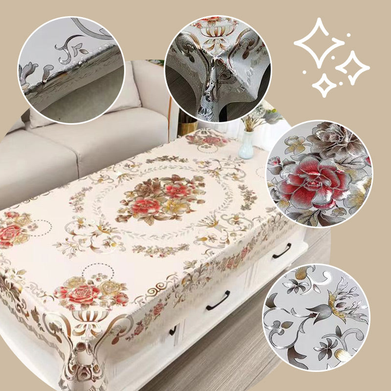 Nappe Imperméable et Oléofuge à Motif Floral - Protection de Table Multifonctionnelle