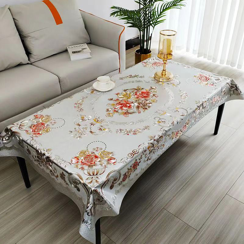 Nappe Imperméable et Oléofuge à Motif Floral - Protection de Table Multifonctionnelle