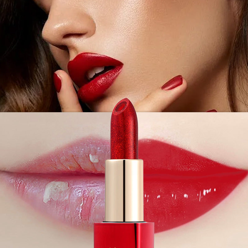 💄Rouge à Lèvres Pailleté Hydratant qui Change de Couleur – Double Couche, Longue Tenue & Activation Thermique