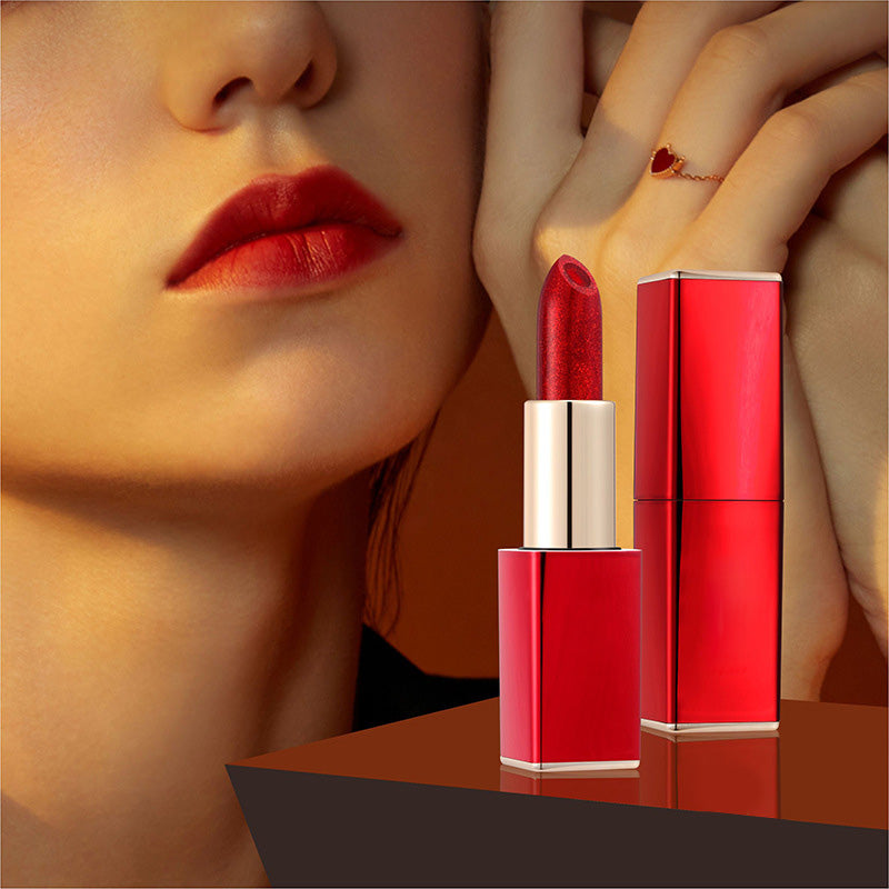 💄Rouge à Lèvres Pailleté Hydratant qui Change de Couleur – Double Couche, Longue Tenue & Activation Thermique