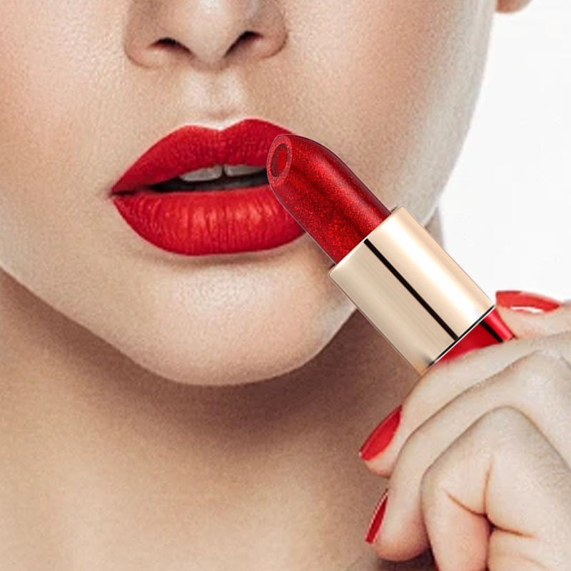 💄Rouge à Lèvres Pailleté Hydratant qui Change de Couleur – Double Couche, Longue Tenue & Activation Thermique
