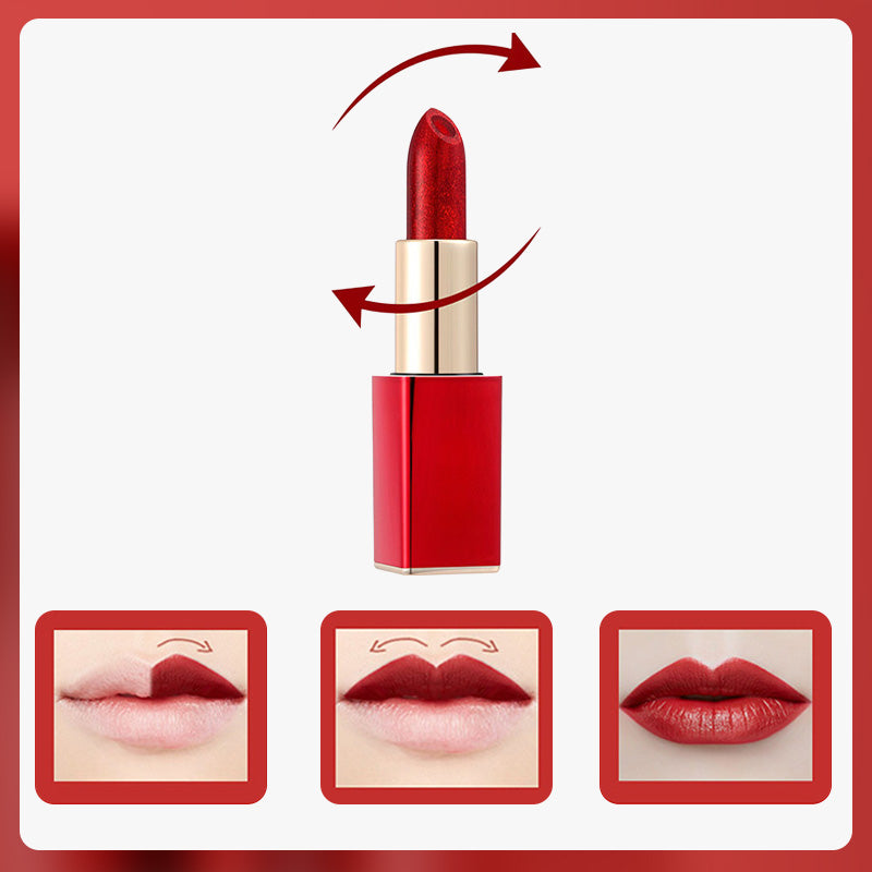 💄Rouge à Lèvres Pailleté Hydratant qui Change de Couleur – Double Couche, Longue Tenue & Activation Thermique