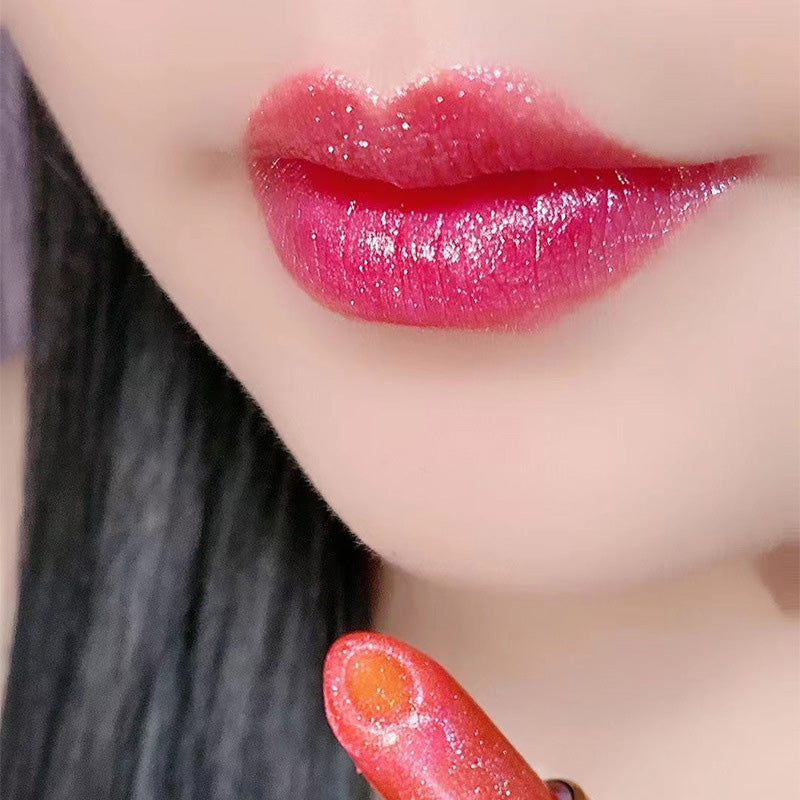 💄Rouge à Lèvres Pailleté Hydratant qui Change de Couleur – Double Couche, Longue Tenue & Activation Thermique