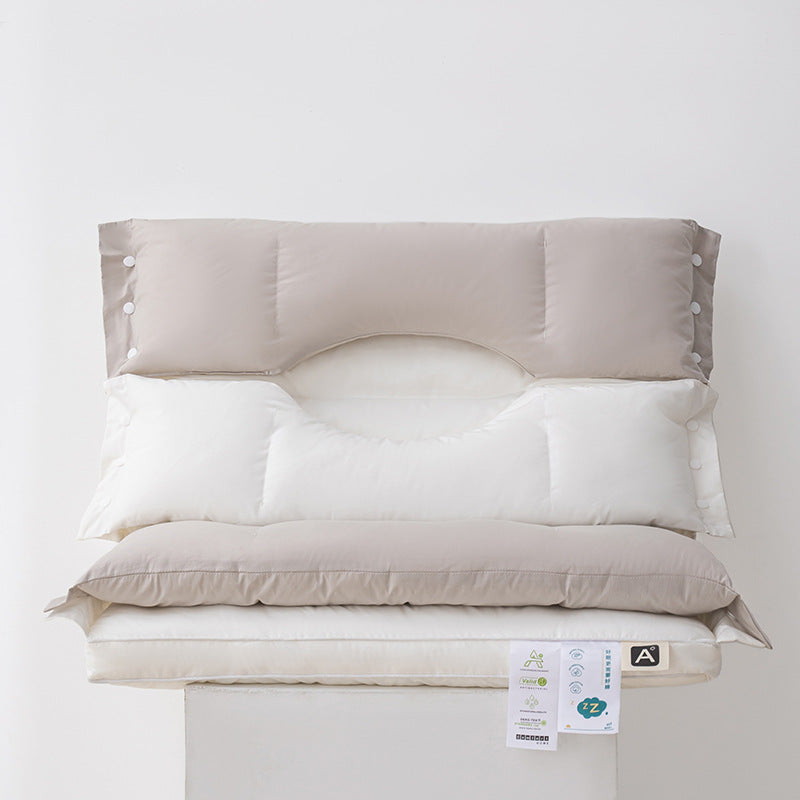 😴 PROMO FLASH : 50% DE RÉDUCTION ! Oreiller Cervical Double Couche – Hauteur Ajustable & Tissu Anti-Bactérien for un Sommeil Sain et un Soutien Précis ✨🛏️