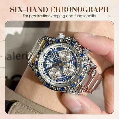 🎄Montre chronographe lumineuse à six aiguilles pour homme