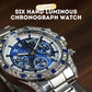 🎄Montre chronographe lumineuse à six aiguilles pour homme