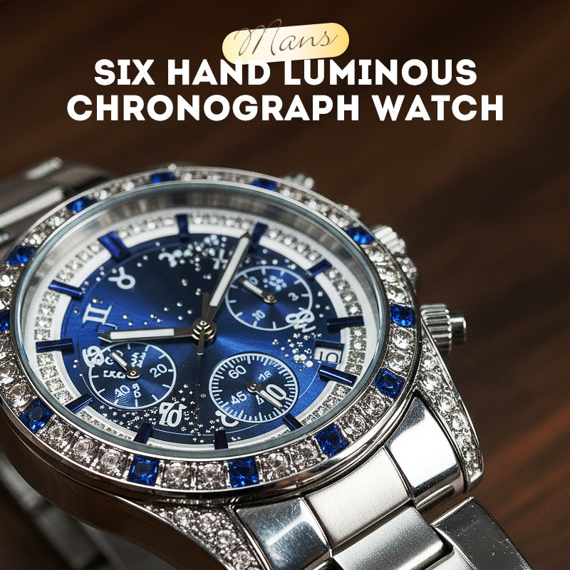 🎄Montre chronographe lumineuse à six aiguilles pour homme