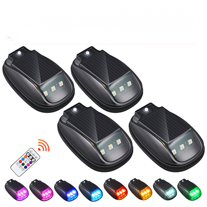 ⏳50 % de réduction pour une durée limitée⏰Éclairage solaire étanche pour toit de voiture avec télécommande🚗🔦