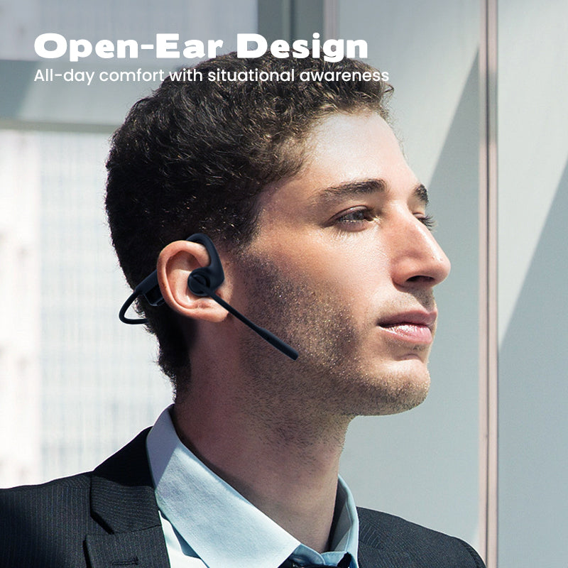 🔥Casque Bluetooth sans fil à conduction aérienne avec microphone