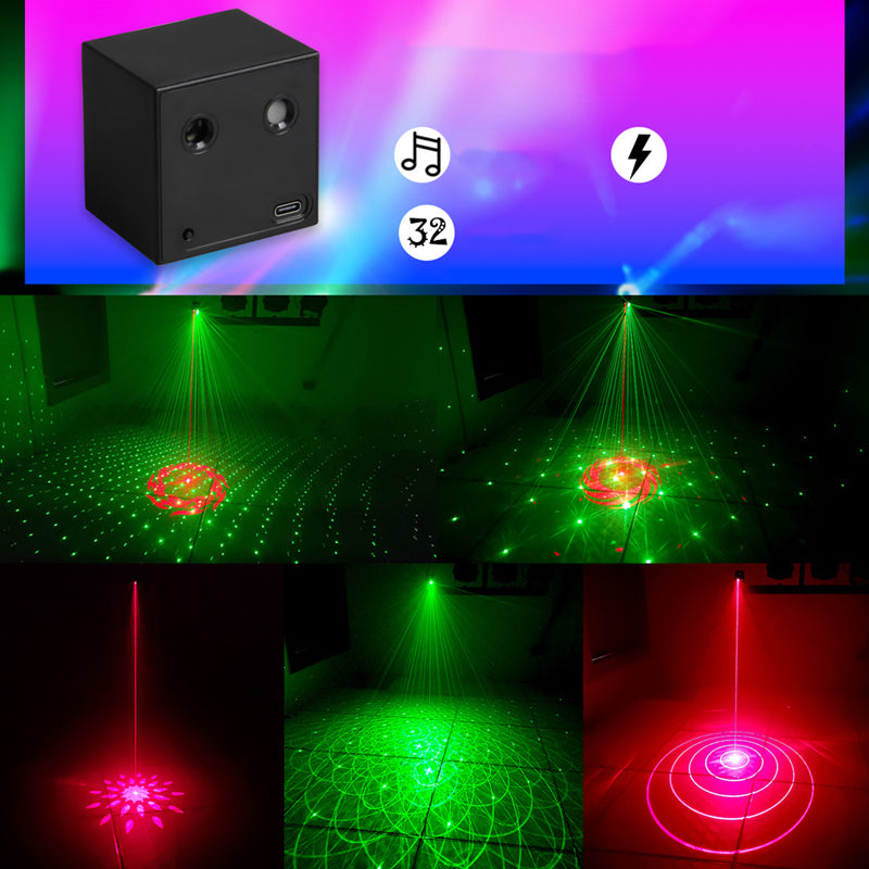 Lampe laser RGB rechargeable et portable pour soirées
